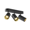 Applique et plafonnier ASTO TUBE cylindrique GU10 3x max. 10W noir - SLV - 1006427