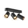 Applique et plafonnier ASTO TUBE cylindrique GU10 3x max. 10W noir - SLV - 1006427