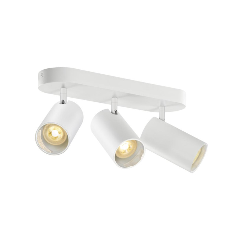 Applique et plafonnier ASTO TUBE cylindrique GU10 3x max. 10W blanc - SLV - 1006428