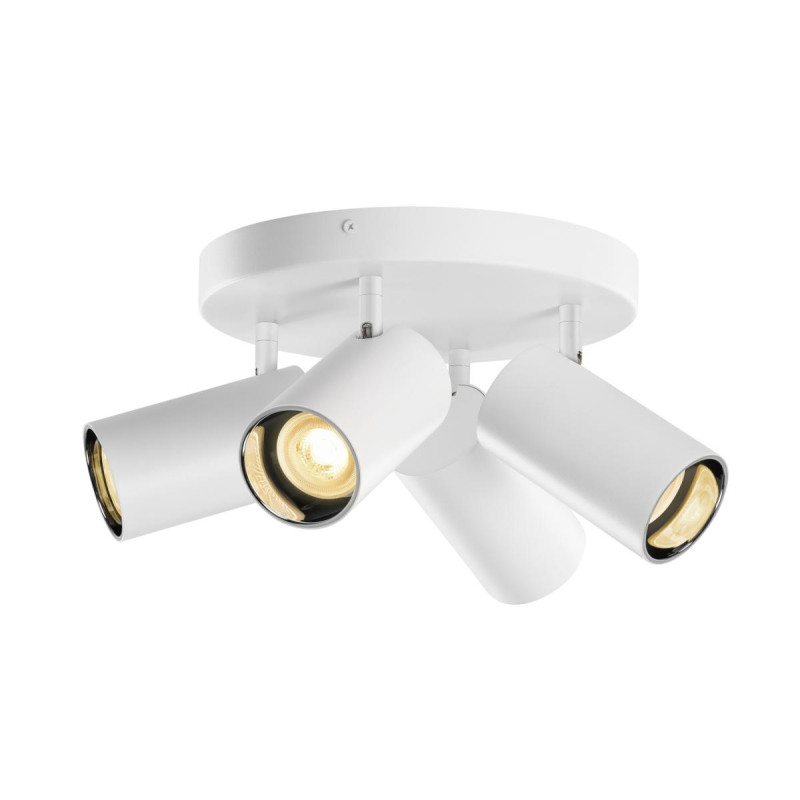 Plafonnier ASTO TUBE cylindrique GU10 4x max. 10W blanc - SLV - 1006430