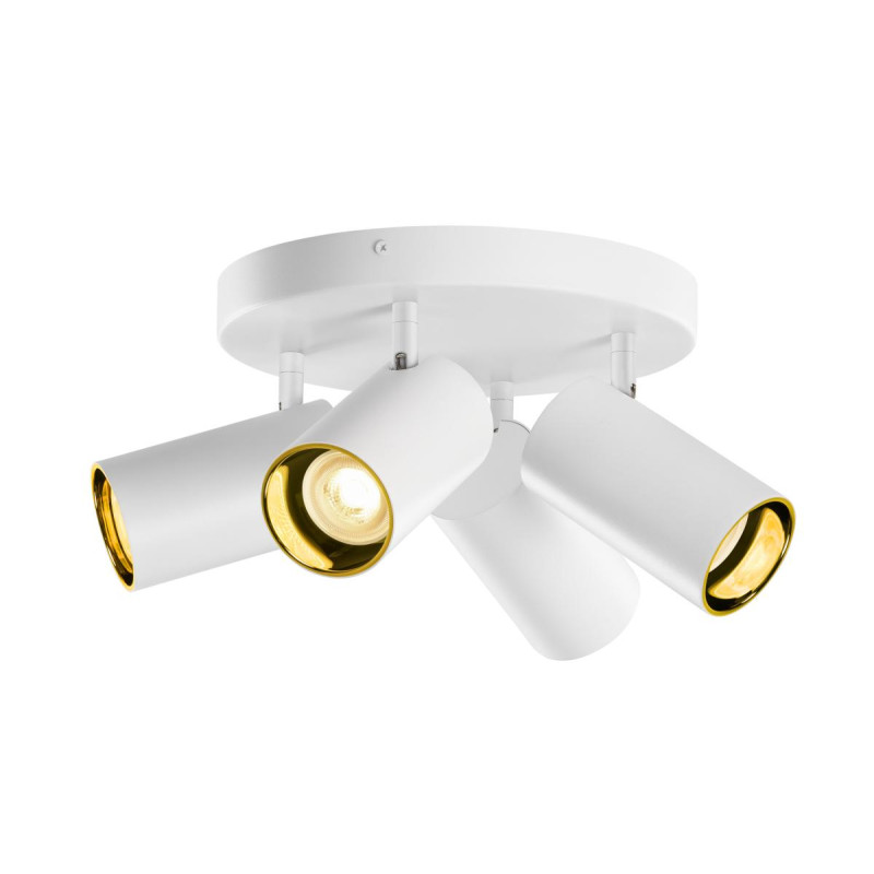 Plafonnier ASTO TUBE cylindrique GU10 4x max. 10W blanc - SLV - 1006430