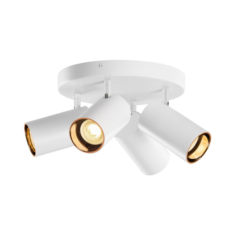 Plafonnier ASTO TUBE cylindrique GU10 4x max. 10W blanc - SLV - 1006430
