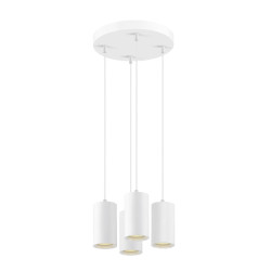 Suspension ASTO TUBE GU10 longueur de suspension 250&nbsp;cm 4x max. 10W blanc - SLV - 1006438