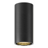 Plafonnier ASTO TUBE cylindrique GU10 1x max. 10W noir - SLV - 1006439