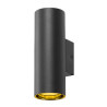 Applique murale ASTO TUBE cylindrique GU10 2x max. 10W noir - SLV - 1006443