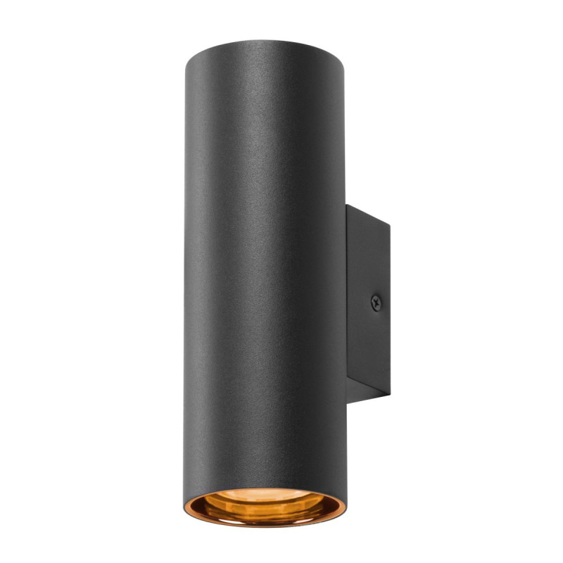Applique murale ASTO TUBE cylindrique GU10 2x max. 10W noir - SLV - 1006443