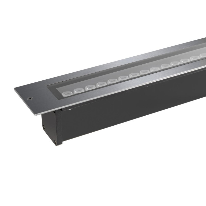 Encastré de sol DASAR® 1200 34W 3000&nbsp;K IP65/IP67 carré inox - SLV - 1007196