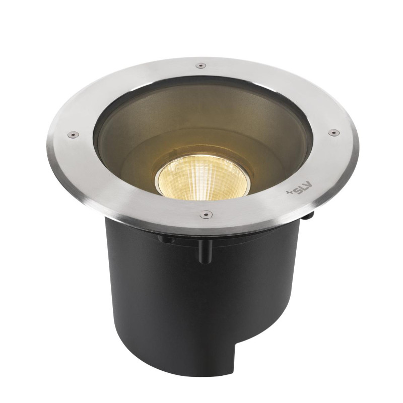 Encastré de sol rond DASAR 2.0 XL 24° 3000K alimentation DALI acier inoxydable - SLV - 1007241