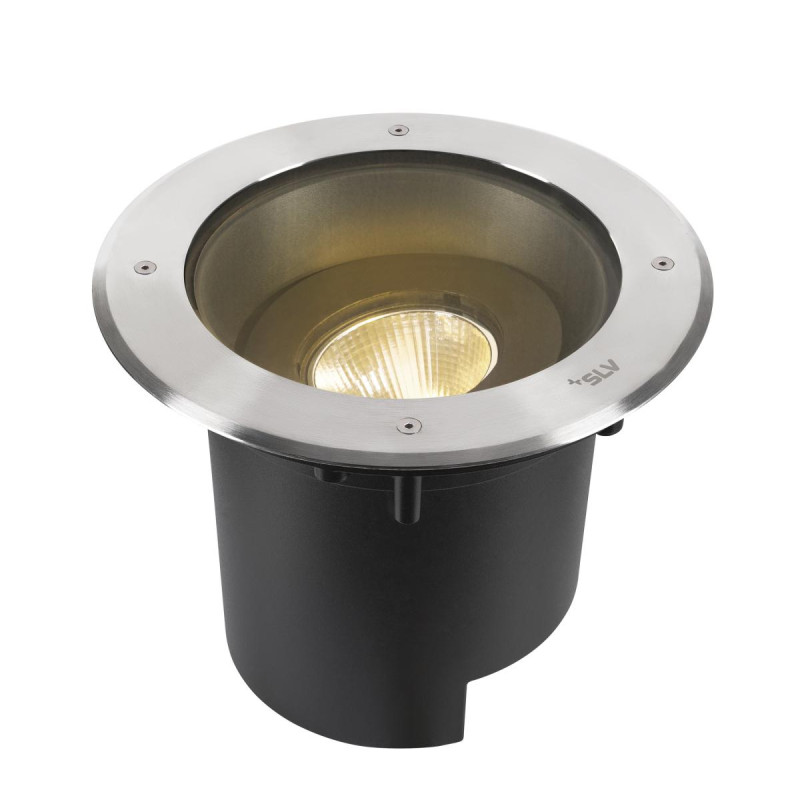 Encastré de sol rond DASAR 2.0 XL 24° 3000K alimentation DALI acier inoxydable - SLV - 1007241