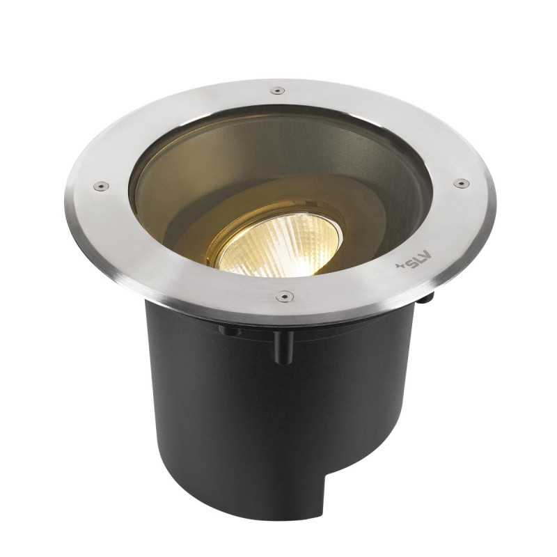 Encastré de sol rond DASAR 2.0 XL 24° 3000K alimentation DALI acier inoxydable - SLV - 1007241