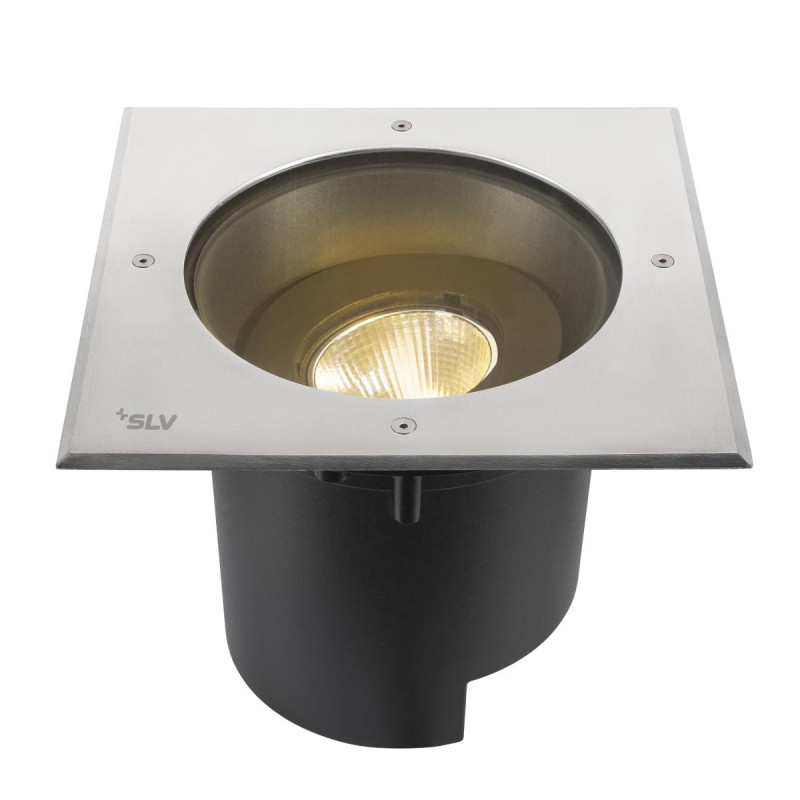 DASAR 2.0 XL encastré de sol carré 24° 3000K alimentation DALI acier inoxydable - SLV - 1007242
