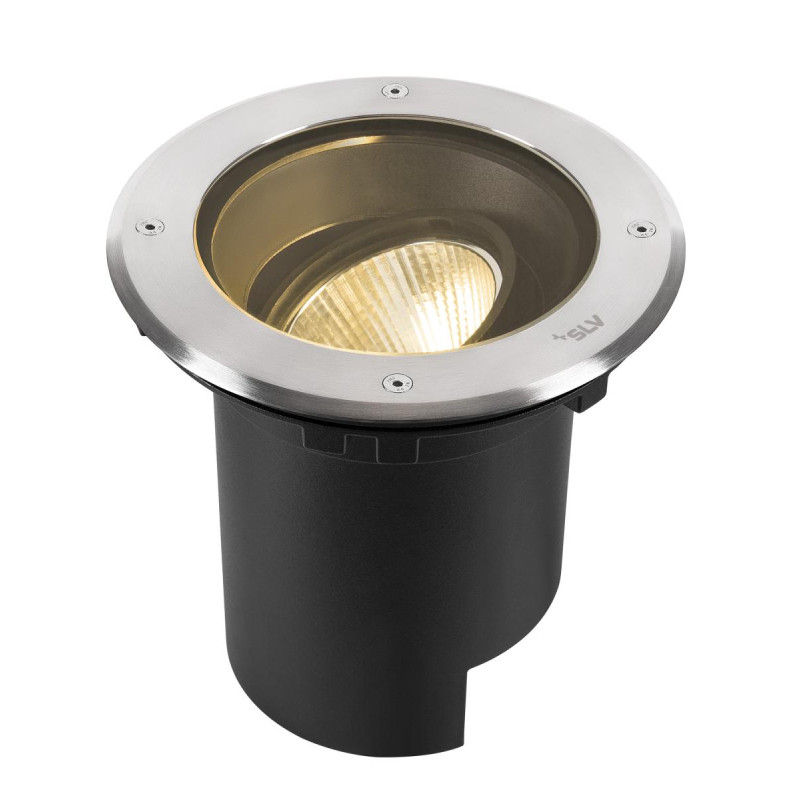 Encastré de sol rond DASAR 2.0 24° 3000&nbsp;K alimentation DALI acier inoxydable - SLV - 1007243