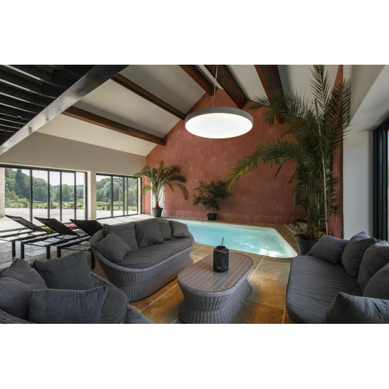 Plafonnier MEDO® 90 intérieur rond gris LED 79W IP 50 IK02 - SLV - 1007327