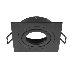 Collerette spot encastré NEW TRIA® 75 intérieur carré orientable noir - SLV - 1007340