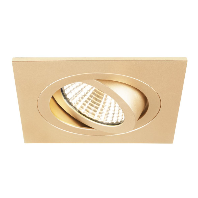 Collerette spot encastré NEW TRIA® 75 intérieur carré orientable doré - SLV - 1007341