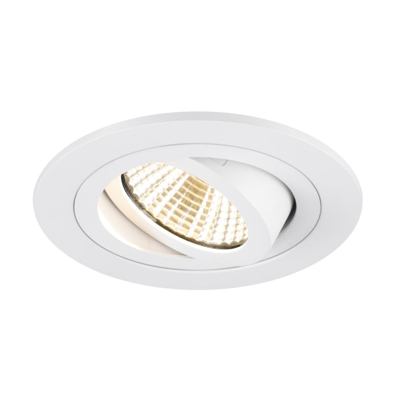 Collerette spot encastré NEW TRIA® 75 intérieur rond orientable blanc - SLV - 1007342