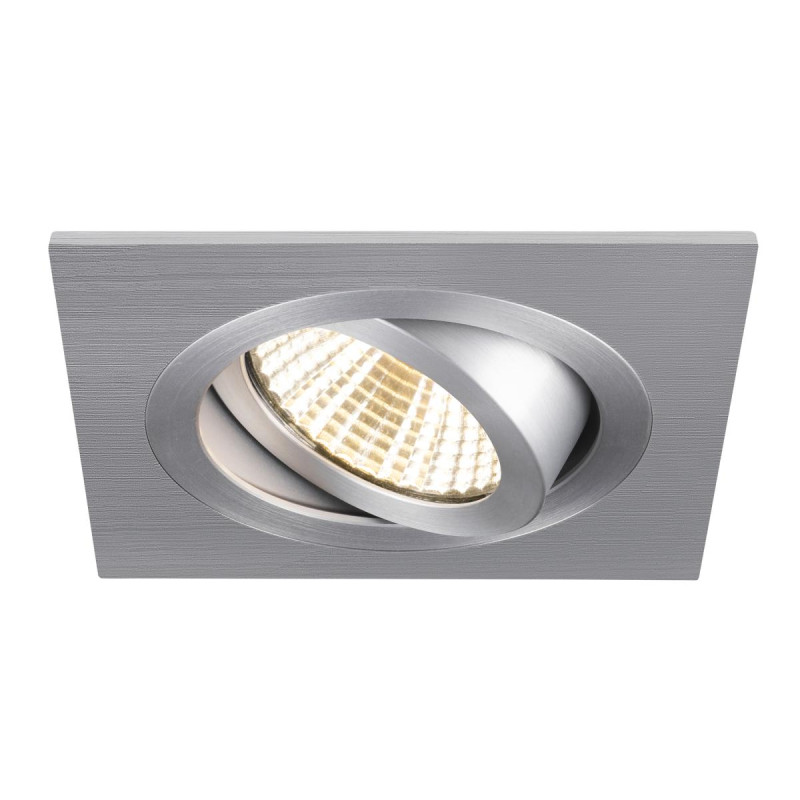Collerette spot encastré NEW TRIA® 75 intérieur carré orientable alu - SLV - 1007350