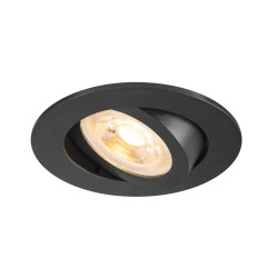 Spot encastré NEW TRIA® 68 int rond orientable noir GU10 10W IP 20 - SLV - 1007369
