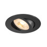 Spot encastré NEW TRIA® 68 int rond orientable noir GU10 10W IP 20 - SLV - 1007369