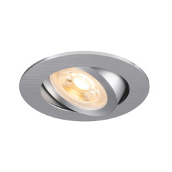 Spot encastré NEW TRIA® 68 int rond orientable alu GU10 10W IP 20 - SLV - 1007370