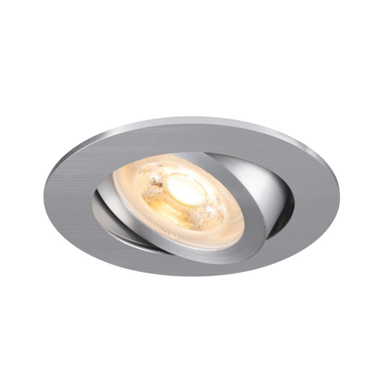Spot encastré NEW TRIA® 68 int rond orientable alu GU10 10W IP 20 - SLV - 1007370