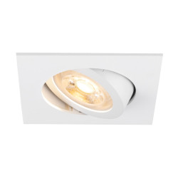 Spot encastré NEW TRIA® 68 int carré orientable blanc GU10 10W IP 20 - SLV - 1007371