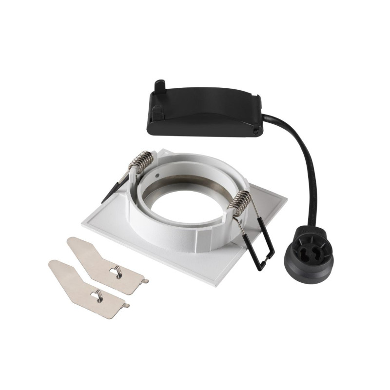 Spot encastré NEW TRIA® 68 int carré orientable blanc GU10 10W IP 20 - SLV - 1007371