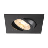 Spot encastré NEW TRIA® 68 int carré orientable noir GU10 10W IP 20 - SLV - 1007372