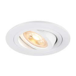 Spot encastré NEW TRIA® 75 int rond orientable blanc GU10 10W IP 20 - SLV - 1007374