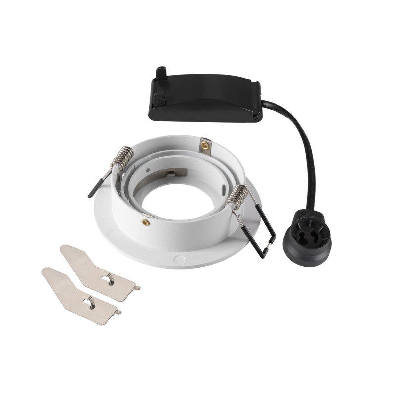 Spot encastré NEW TRIA® 75 int rond orientable blanc GU10 10W IP 20 - SLV - 1007374