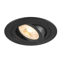 Spot encastré NEW TRIA® 75 intérieur rond orientable noir GU10 10W IP 20 - SLV - 1007375