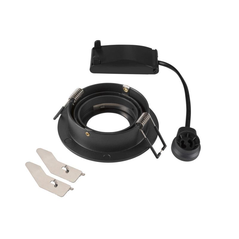 Spot encastré NEW TRIA® 75 intérieur rond orientable noir GU10 10W IP 20 - SLV - 1007375