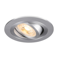 Spot encastré NEW TRIA® 75 intérieur rond orientable alu GU10 10W IP 20 - SLV - 1007376