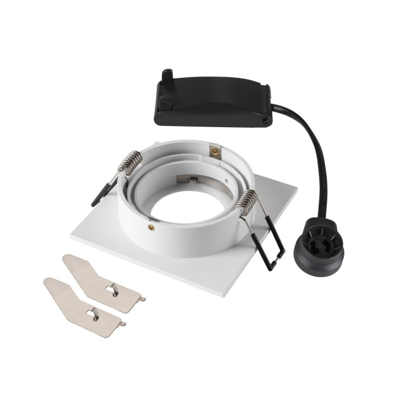 Spot encastré NEW TRIA® 75 int carré orientable blanc GU10 10W IP 20 - SLV - 1007377