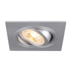 Spot encastré NEW TRIA® 75 intérieur carré orientable alu GU10 10W IP 20 - SLV - 1007379