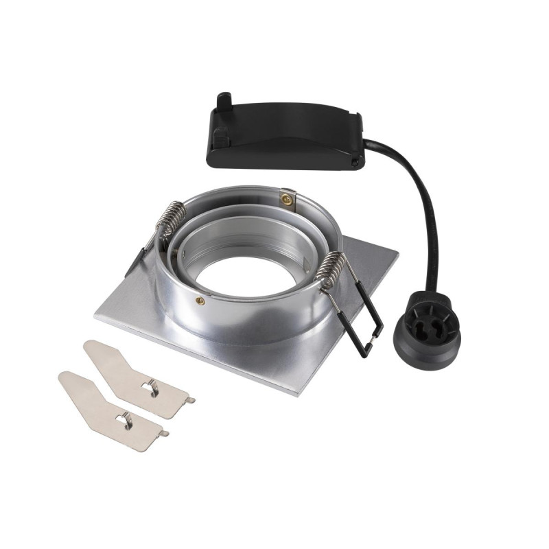 Spot encastré NEW TRIA® 75 intérieur carré orientable alu GU10 10W IP 20 - SLV - 1007379