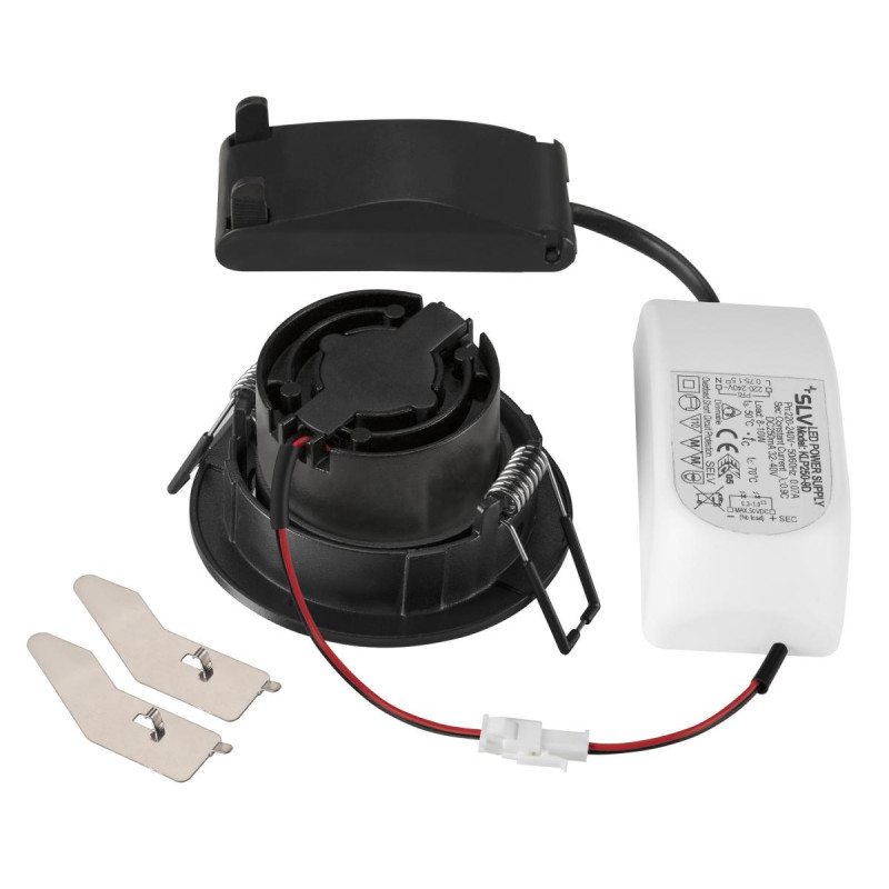 Spot encastré NEW TRIA® 68 intérieur rond noir LED 11W IP 20 - SLV - 1007424