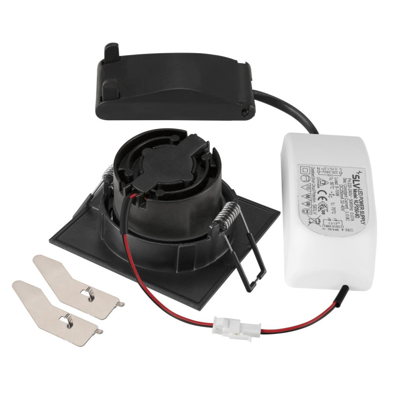 Spot encastré NEW TRIA® 68 intérieur carré noir LED 11W IP 20 - SLV - 1007430