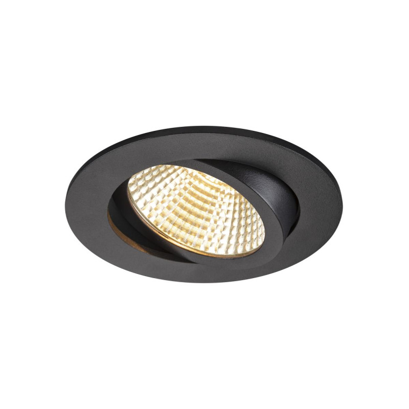 Collerette spot encastré NEW TRIA® 95 intérieur rond orientable noir - SLV - 1007444