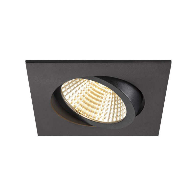 Collerette spot encastré NEW TRIA® 95 intérieur carré orientable noir - SLV - 1007446