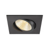 Collerette spot encastré NEW TRIA® 95 intérieur carré orientable noir - SLV - 1007446