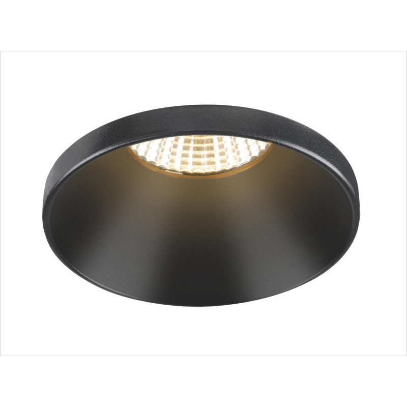 Collerette spot encastré NEW TRIA® 75 intérieur rond en retrait noir - SLV - 1007449