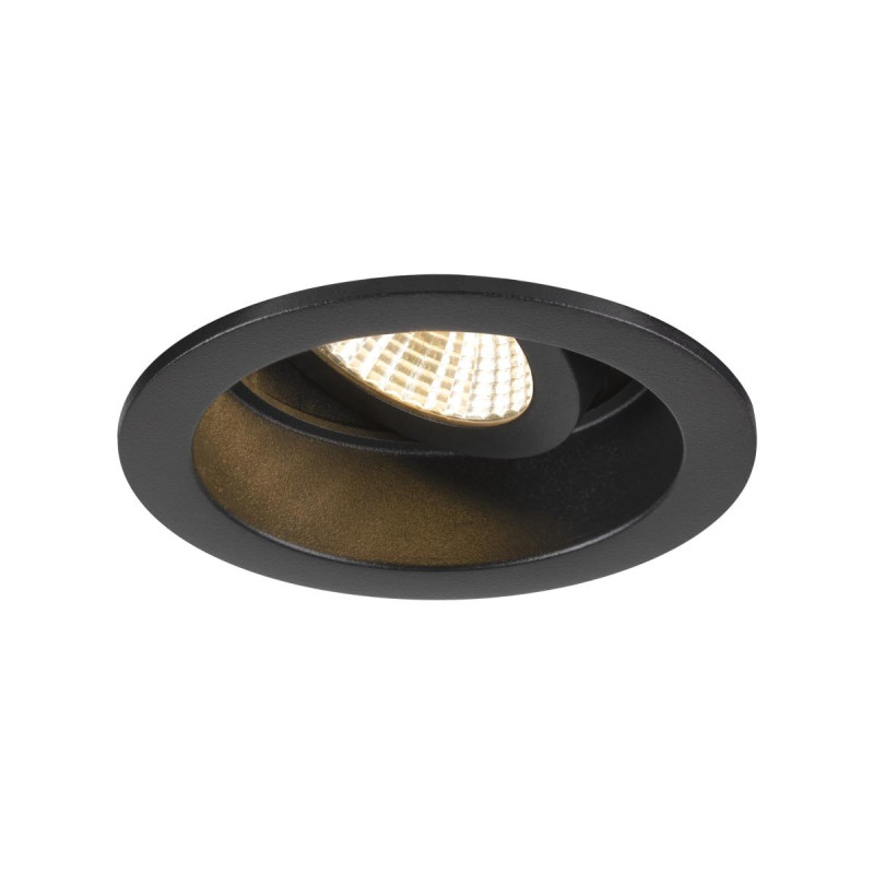 Collerette spot encastré NEW TRIA® 68 intérieur rond orientable noir - SLV - 1007451