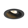 Collerette spot encastré NEW TRIA® 68 intérieur rond orientable noir - SLV - 1007451