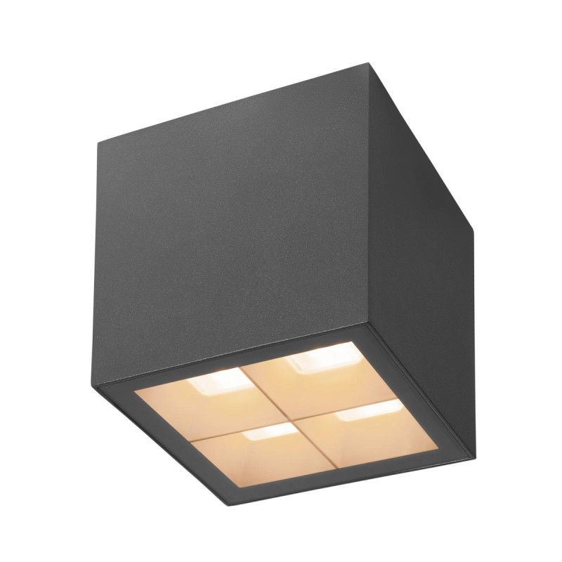 Plafonnier S-CUBE 2700/3000&nbsp;K 15W PHASE 80° gris - SLV - 1007461