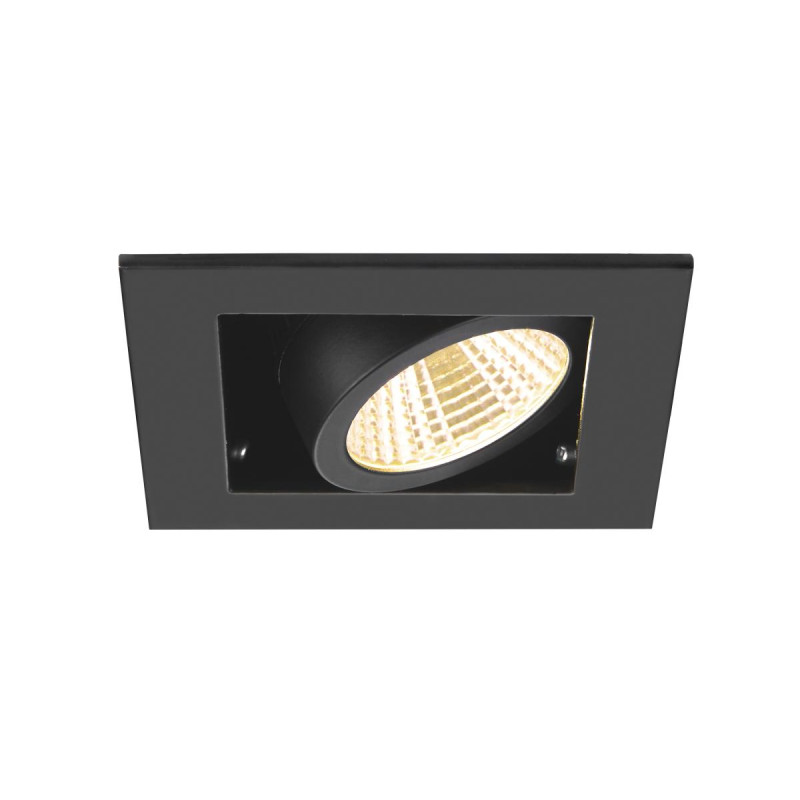 Encastré downlight KADUX simple 3000&nbsp;K 38° IP&nbsp;20 carré noir - SLV - 1007551