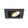 Encastré downlight KADUX simple 3000&nbsp;K 38° IP&nbsp;20 carré noir - SLV - 1007551