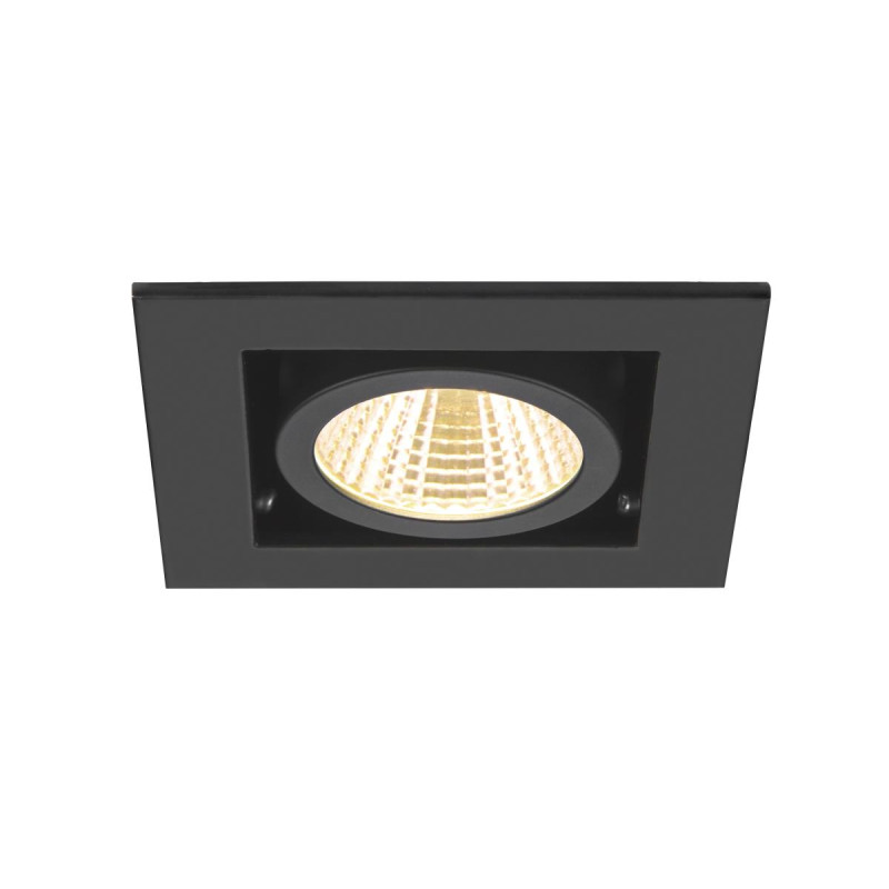 Encastré downlight KADUX simple 3000&nbsp;K 38° IP&nbsp;20 carré noir - SLV - 1007551