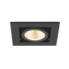 Encastré downlight KADUX simple 3000&nbsp;K 38° IP&nbsp;20 carré noir - SLV - 1007551