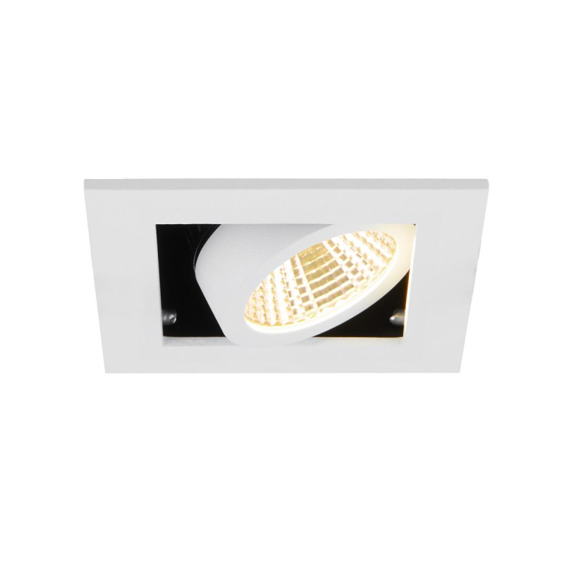 Encastré downlight KADUX simple 3000&nbsp;K 38° IP&nbsp;20 carré blanc - SLV - 1007552